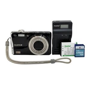 Fujifilm FinePix F72EXR Digital Camera Black 10x Optical Zoom Bundle SD Card